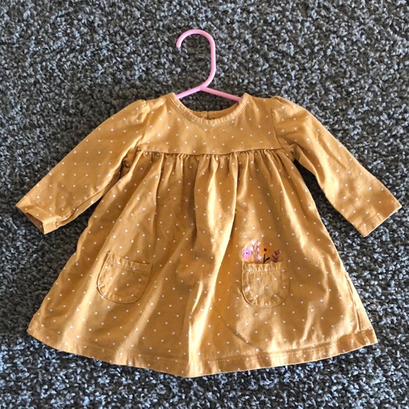 Carter's Other - Yellow & White Polka Dot Dress